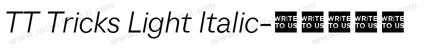 TT Tricks Light Italic字体转换